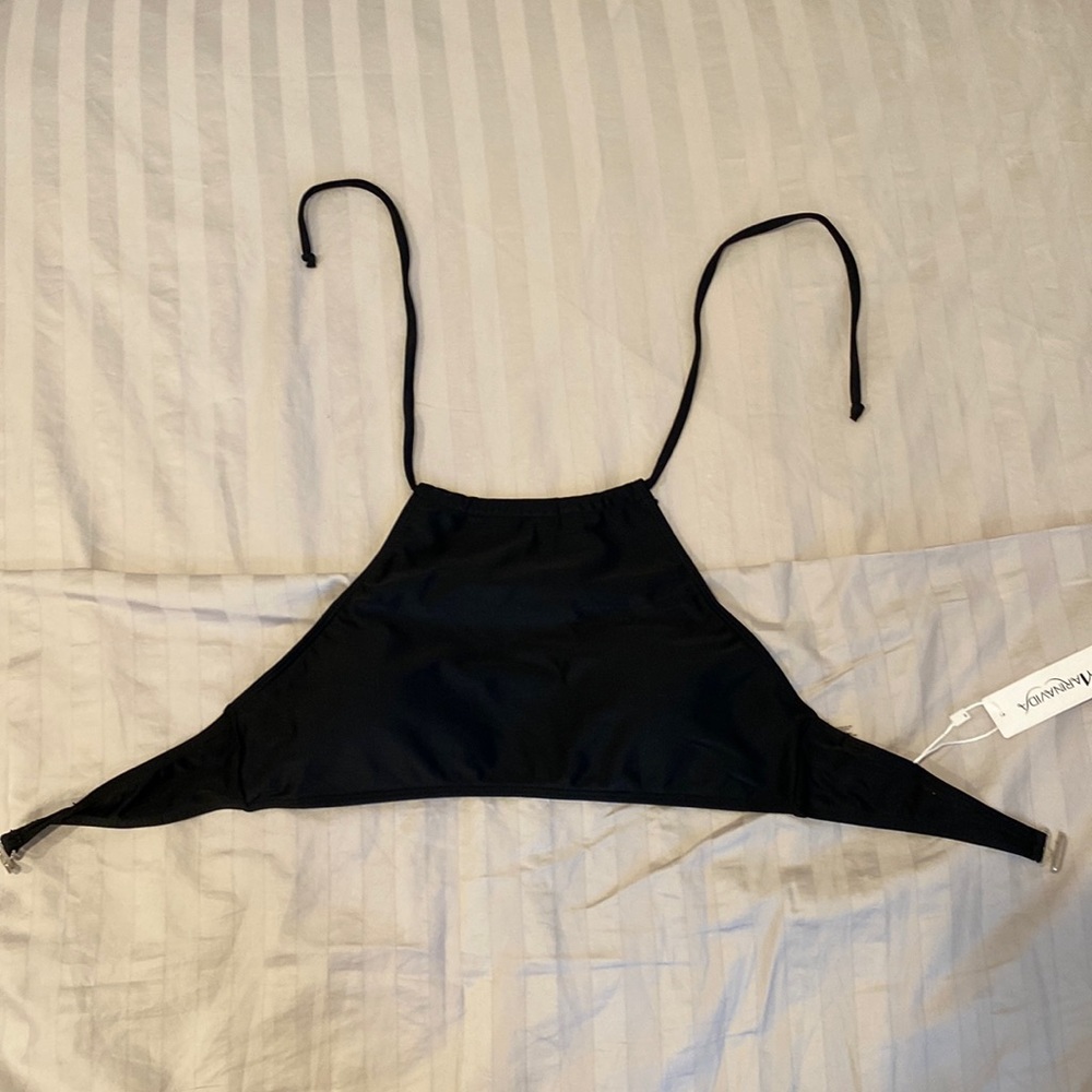 MARINAVIDA Halter Neck Black Swimsuit Top